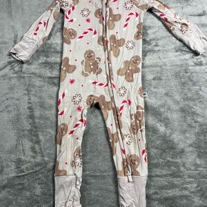 Cream and Red Footies One Piece with Elegant Design